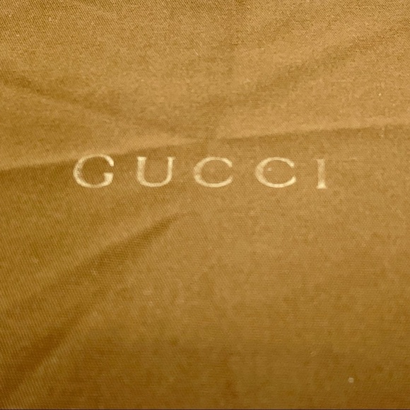 Gucci Sunglasses Lens Cleaner Cloth Dark Brown and Gold - Picture 5 of 6